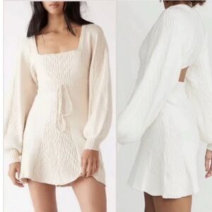 Free People Cream Knit Dress